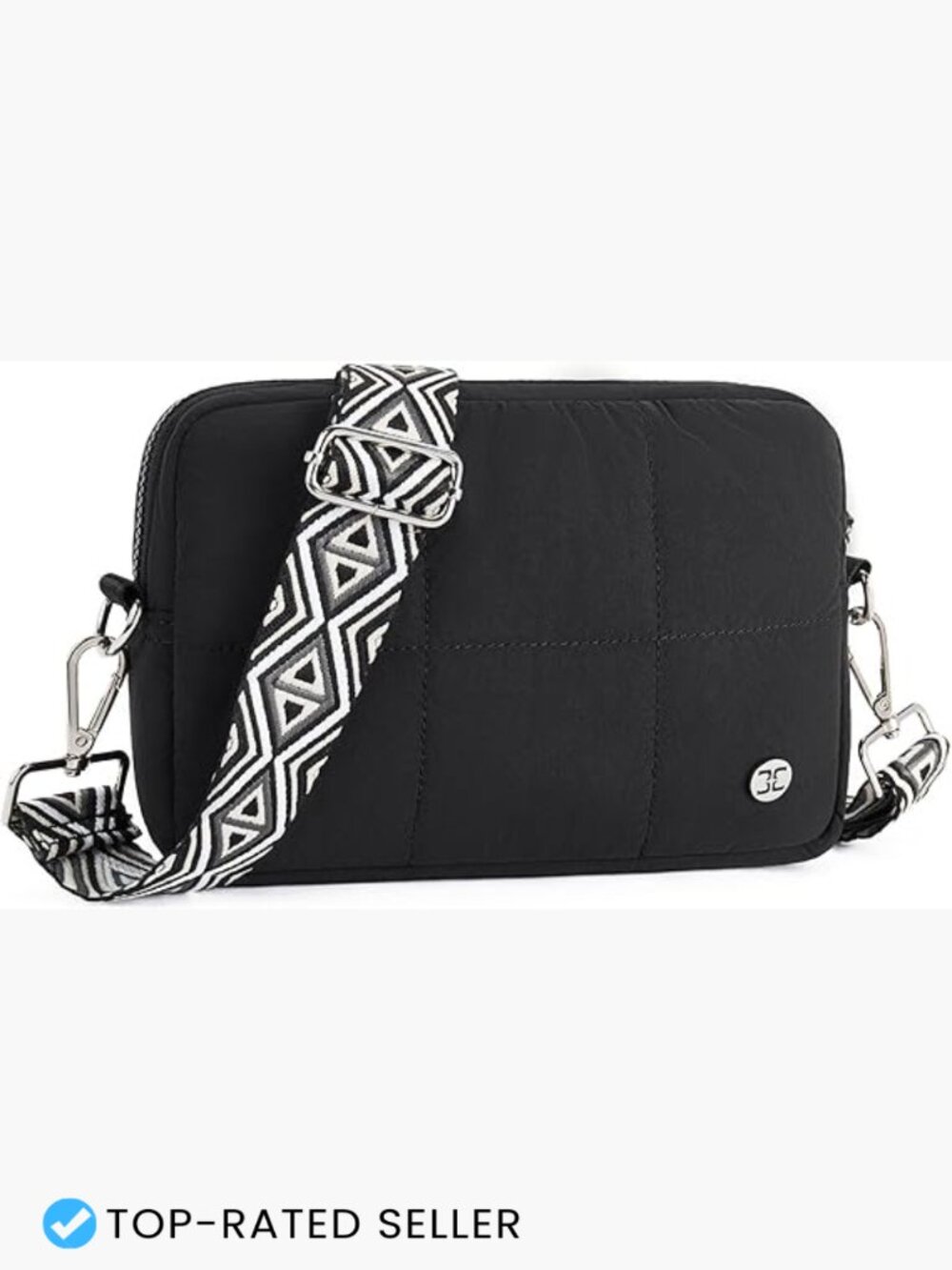 Crossbody Bag with Guitar Strap Lightweight Puffer Shoulder Bag Travel